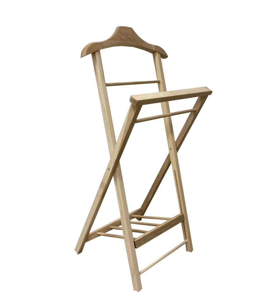 INDOSSATORE PIEGHEVOLE "HIEGO" IN FRASSINO NATURALE, 43X39X94 CM